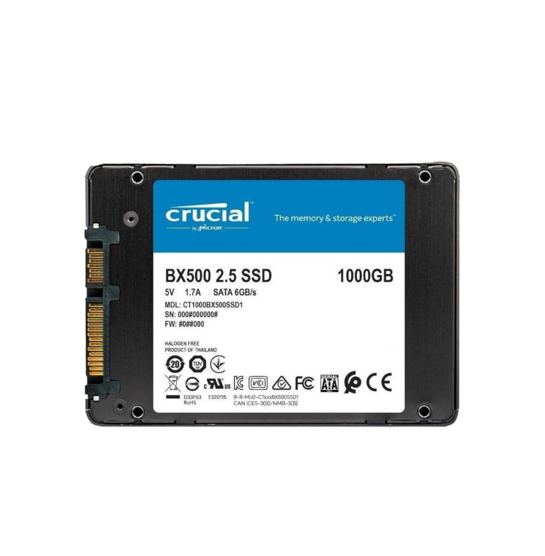 Disco Duro SSD Interno CRUCIAL 1000gb Negro Slim BX500 1TB